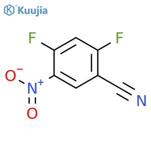 2,4-difluoro-5-nitro-benzonitrile structure