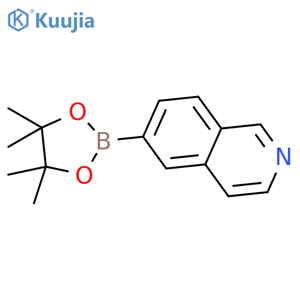 6-(4,4,5,5-Tetramethyl-1,3,2-dioxaborolan-2-yl)isoquinoline (>85%) structure