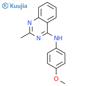 4-Quinazolinamine, N-(4-methoxyphenyl)-2-methyl- structure