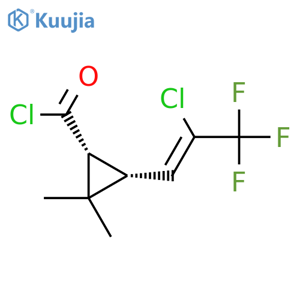 (1R,3S)-3-[(Z)-2-Chloro-3,3,3-trifluoroprop-1-enyl]-2,2-dimethylcyclopropane-1-carbonyl chloride structure