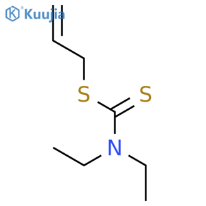 Carbamodithioic acid, diethyl-, 2-propenyl ester structure