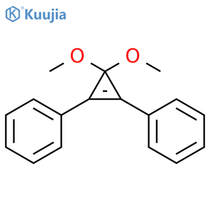 Benzene, 1,1'-(3,3-dimethoxy-1-cyclopropene-1,2-diyl)bis- structure