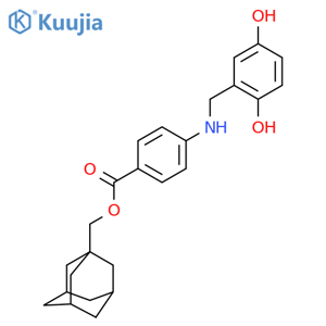 1-Adamantylmethyl 4-((2,5-dihydroxybenzyl)amino)benzoate structure