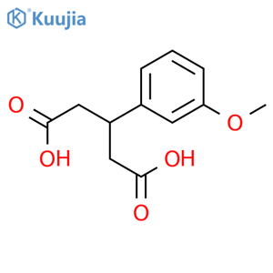 3-(3-Methoxyphenyl)pentanedioic acid structure