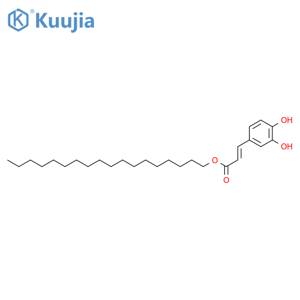 2-Propenoic acid, 3-(3,4-dihydroxyphenyl)-, octadecyl ester, (2E)- structure