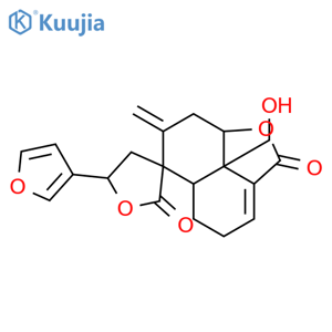 Spiro[furan-3(2H),6'-[6H]naphtho[1,8-bc]furan]-2,2'(4'H)-dione,5-(3-furanyl)-4,5,5',5'a,7',8',8'a,8'b-octahydro-8'b-(hydroxymethyl)-7'-methylene-,(3S,5S,5'aS,8'aR,8'bR)- (9CI) structure