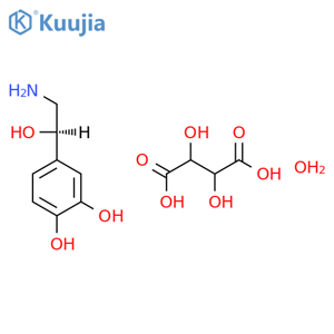 (R)-(-)-norepinephrine L-bitartrate monohydrate, structure