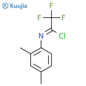 N-(2,4-dimethylphenyl)-2,2,2-trifluoroacetimidoyl chloride structure