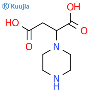 2-Piperazin-1-ylsuccinic acid structure