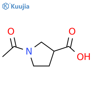 1-acetylpyrrolidine-3-carboxylic acid structure