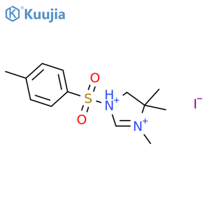 1H-Imidazolium,4,5-dihydro-1,5,5-trimethyl-3-[(4-methylphenyl)sulfonyl]-, iodide (1:1) structure