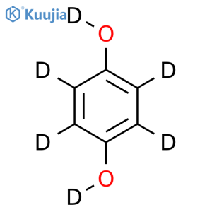 1,4-Benzene-2,3,5,6-d4-diol-d2 structure