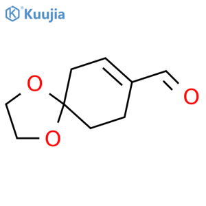 1,4-Dioxaspiro[4.5]dec-7-ene-8-carboxaldehyde structure