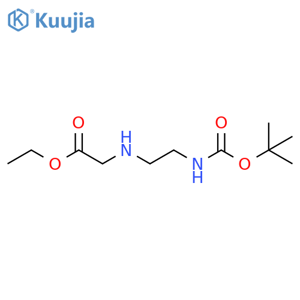 N-2-(TERT-BUTOXYCARBONYLAMINO)ETHYLGLYCINE ETHYL ESTER structure