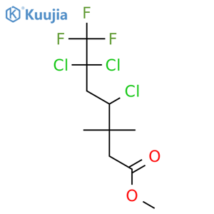 Heptanoic acid, 4,6,6-trichloro-7,7,7-trifluoro-3,3-dimethyl-, methyl ester structure