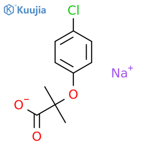 Propanoic acid,2-(4-chlorophenoxy)-2-methyl-, sodium salt (1:1) structure