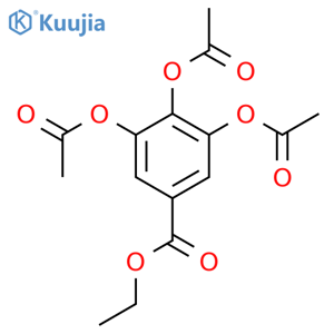 Benzoic acid, 3,4,5-tris(acetyloxy)-, ethyl ester structure