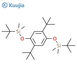 Benzene, 1,4-bis(1,1-dimethylethyl)-2,5-bis[[(1,1-dimethylethyl)dimethylsilyl]oxy]- structure