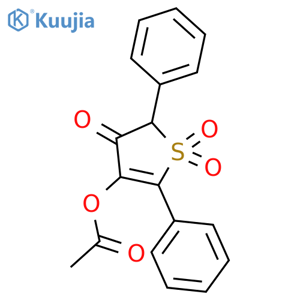 3(2H)-Thiophenone, 4-(acetyloxy)-2,5-diphenyl-, 1,1-dioxide structure