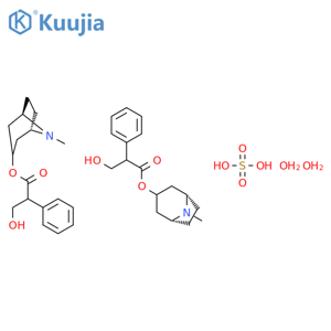 Endo-8-Methyl-8-azabicyclo3.2.1octan-3-yl 3-hydroxy-2-phenylpropanoate sulfate dihydrate(2:1:2) structure