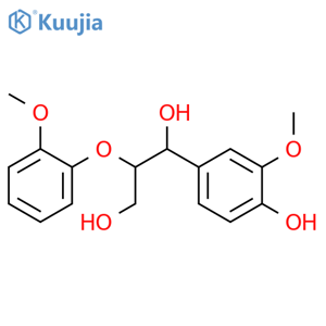 Guaiacylglycerol-β-guaiacyl ether structure