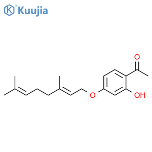 Ethanone, 1-[4-[[(2E)-3,7-dimethyl-2,6-octadien-1-yl]oxy]-2-hydroxyphenyl]- structure