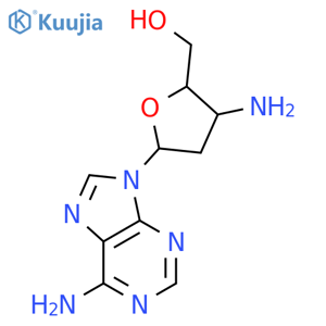 3'-Amino-2',3'-dideoxyadenosine structure