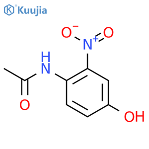 3-NITRO-4-ACETAMIDOPHENOL structure