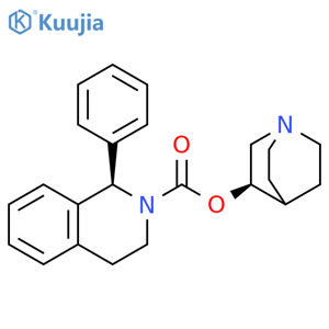 2(1H)-Isoquinolinecarboxylic acid, 3,4-dihydro-1-phenyl-,(3R)-1-azabicyclo[2.2.2]oct-3-yl ester, (1R)- structure