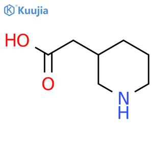 2-(3-piperidyl)acetic acid structure