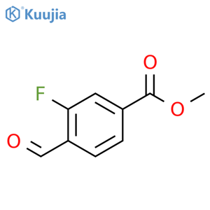 Methyl 3-fluoro-4-formylbenzoate structure