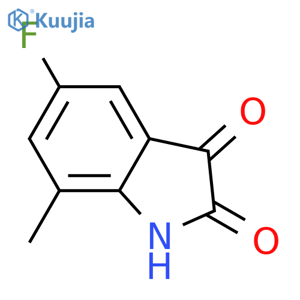 5-fluoro-7-methyl-2,3-dihydro-1H-indole-2,3-dione structure