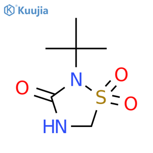 1,2,4-Thiadiazolidin-3-one,2-(1,1-dimethylethyl)-, 1,1-dioxide structure