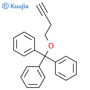 Benzene, 1,1',1''-[(3-butynyloxy)methylidyne]tris- structure