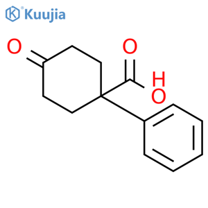 4-oxo-1-Phenylcyclohexanecarboxylic acid structure