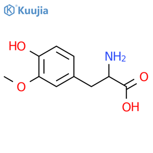 2-amino-3-(4-hydroxy-3-methoxy-phenyl)propanoic acid structure