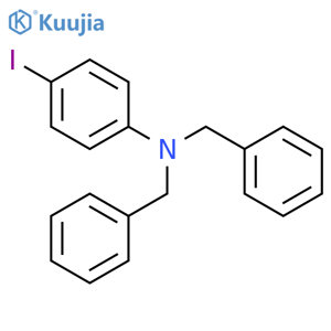 Benzenemethanamine, N-(4-iodophenyl)-N-(phenylmethyl)- structure