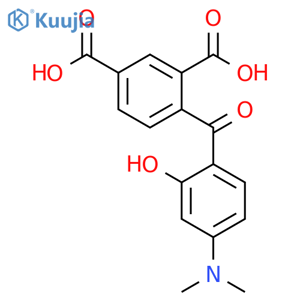 1,3-Benzenedicarboxylic acid, 4-[4-(dimethylamino)-2-hydroxybenzoyl]- structure