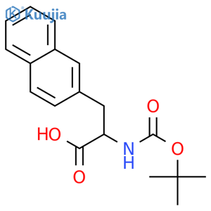 (R)-2-((tert-Butoxycarbonyl)amino)-3-(naphthalen-2-yl)propanoic acid structure