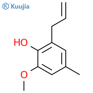 2-methoxy-4-methyl-6-(prop-2-en-1-yl)phenol structure