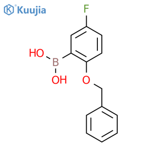 2-(Benzyloxy)-5-fluorophenylboronic Acid structure