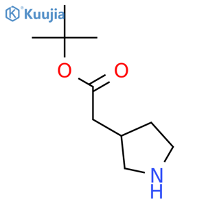 tert-Butyl 2-(pyrrolidin-3-yl)acetate structure