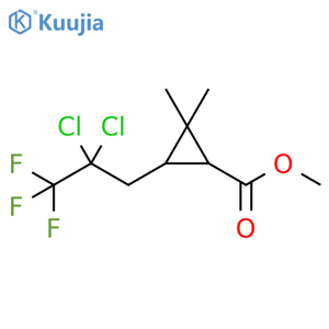 Cyclopropanecarboxylic acid, 3-(2,2-dichloro-3,3,3-trifluoropropyl)-2,2-dimethyl-, methyl ester structure