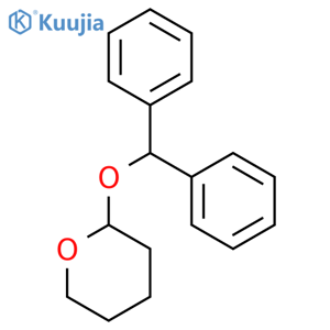 2H-Pyran, 2-(diphenylmethoxy)tetrahydro- structure