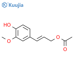 Phenol, 4-[3-(acetyloxy)-1-propenyl]-2-methoxy- structure