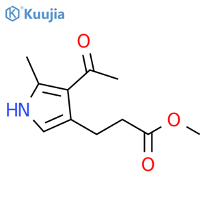 1H-Pyrrole-3-propanoic acid, 4-acetyl-5-methyl-, methyl ester structure