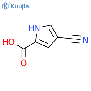 4-Cyano-1H-pyrrole-2-carboxylic acid structure