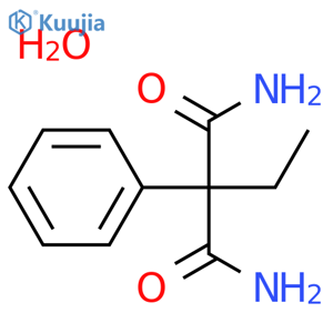 Propanediamide, 2-ethyl-2-phenyl-, hydrate (1:1) structure