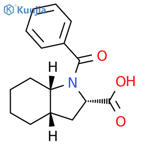 (2S,3aS,7aS)-1-benzoyl-octahydro-1H-indole-2-carboxylic acid structure