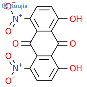 1,8-Dihydroxy-4,5-dinitro-9,10-anthracenedione structure